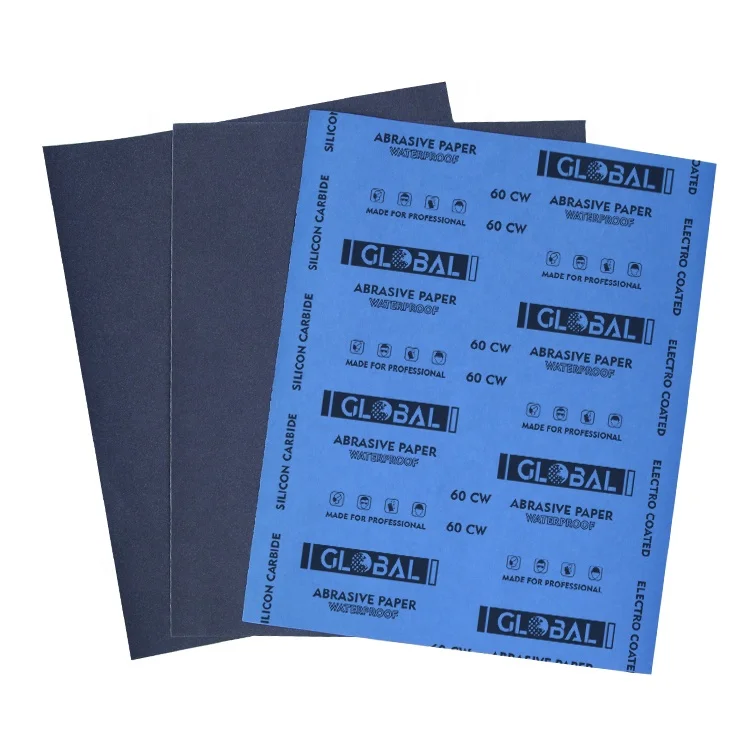 Silicon Carbide Sandpaper 60 to 400 Grit Abrasive Sand Paper Sheet Sanding Paper for Wood/Wall/Painting Polishing Grinding