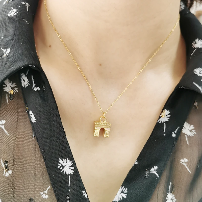 18k Gold Plated Stainless Steel Pendant Women Fashion Fine Jewelry Necklaces