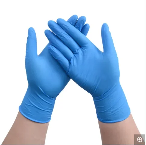 100 Box Wholesale Manufacturers Coated Cheap Prices Blue Examination Disposable Black Nitrile Gloves Medical Powder Free