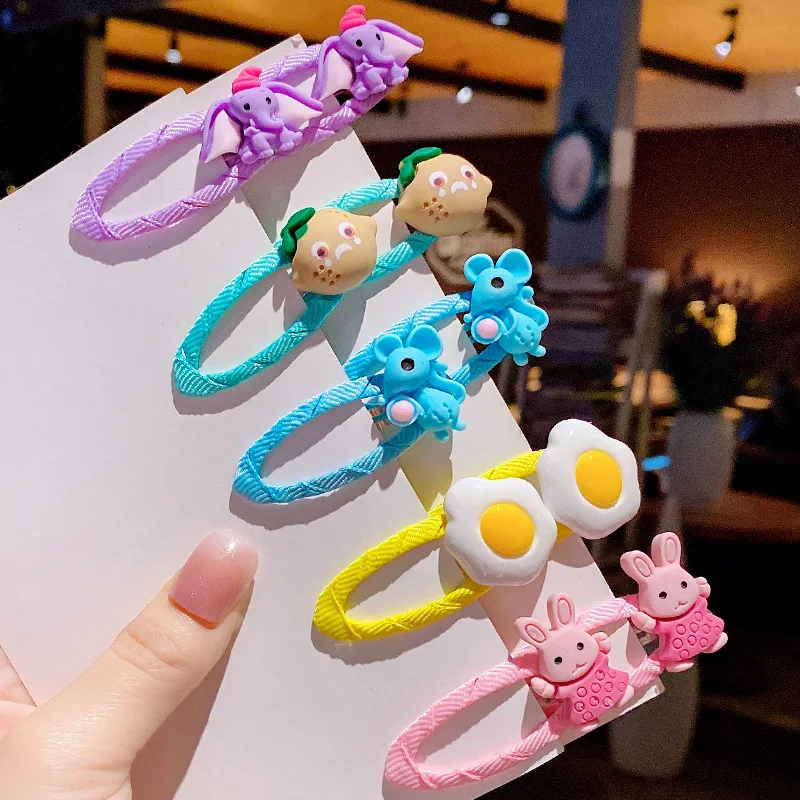 10pcs/lot Korean Princess Children Cute Hair Clip Headdress Edge Clip Hairpin Resin Hairgrips Hair Clip For Girls Kids