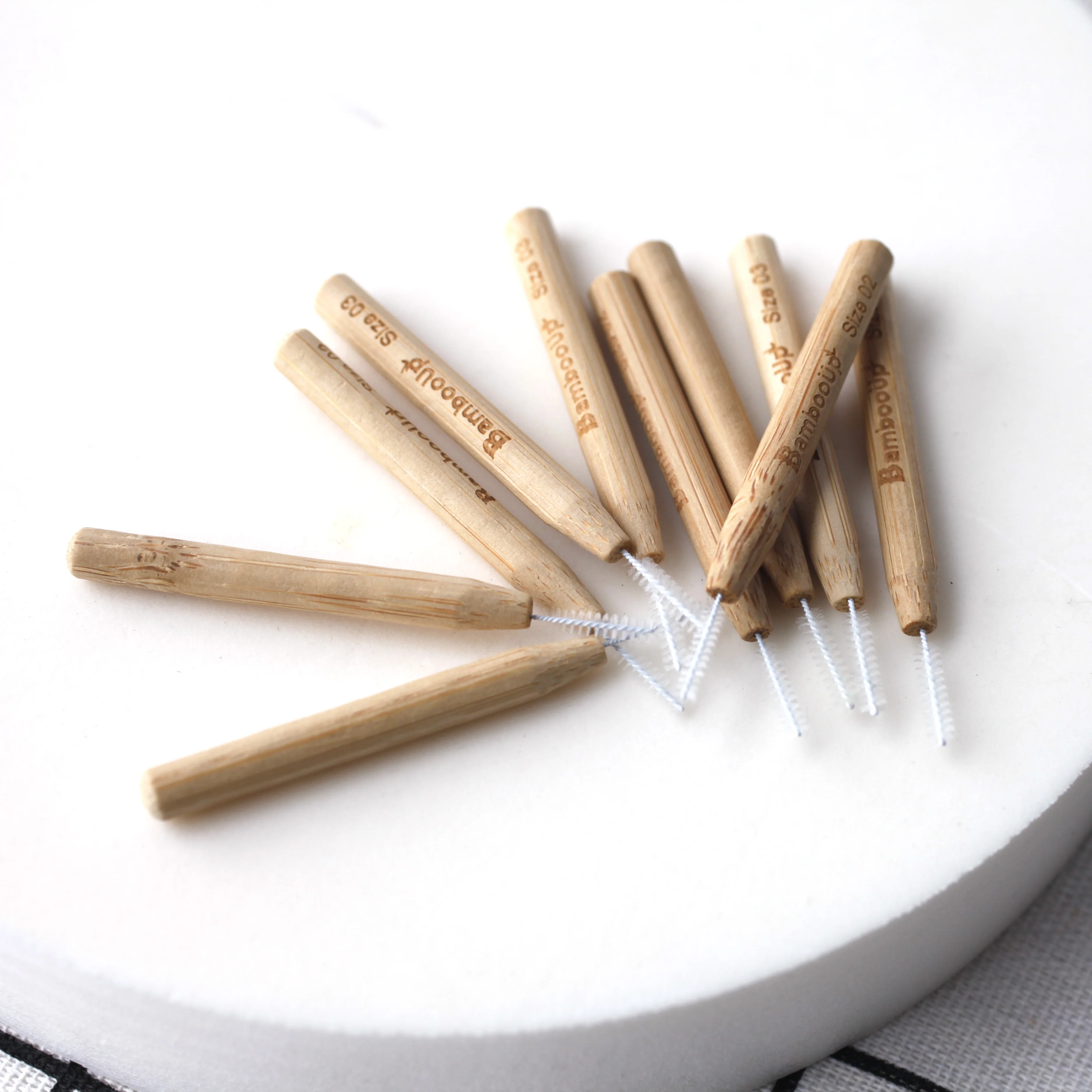 Eco-friendly Bamboo Handle Interdental Brushes Dental Floss Interdental Cleaners Between Teeth Dental Brush