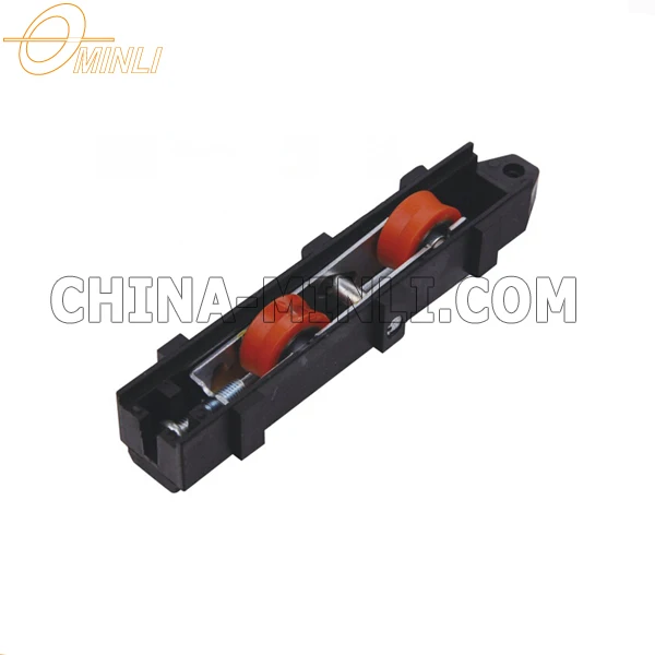 Window and Door Heavy Duty Metal Double Bearings Plastic Sliding Roller with Iron Bracket  (ML-DD005)