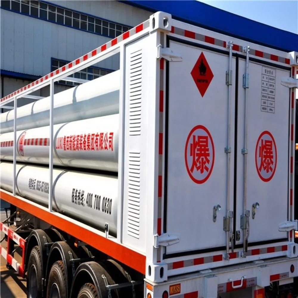 new material  CNG tube skid container