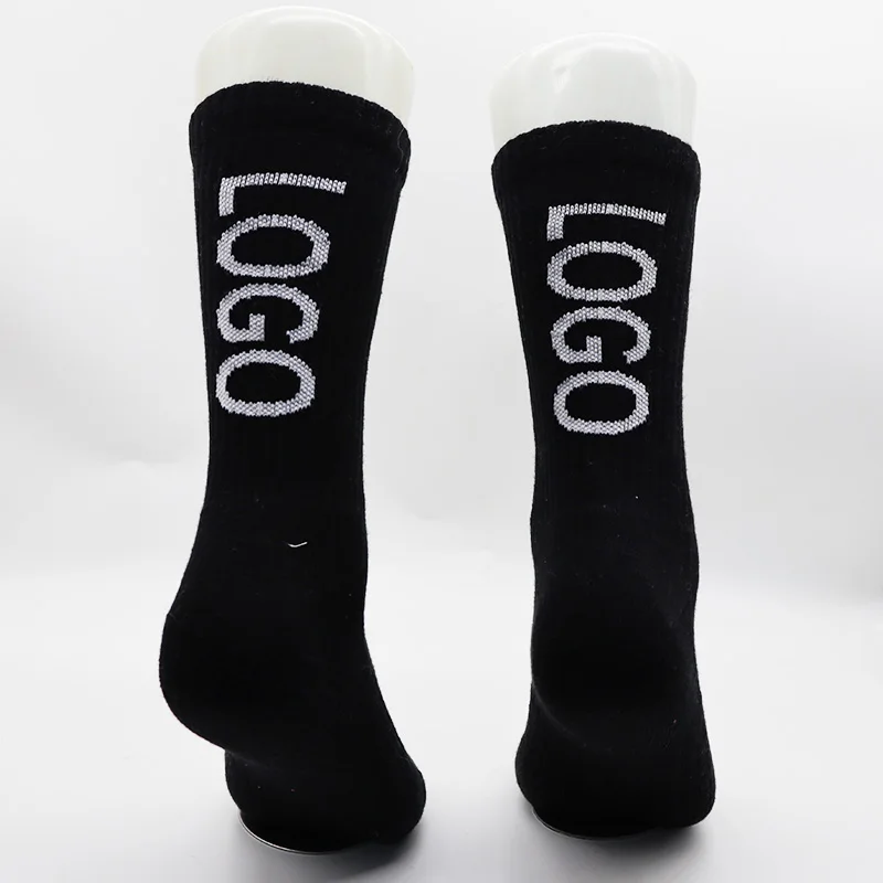 100% Cotton Casual Sports Socks Sweat Absorbing And Breathable Basketball Socks Thick Knit Fashionable Socks