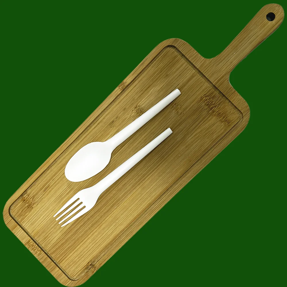 100% Renewable Eco Friendly Compostable Cornstarch Knife Cutlery PLA Biodegradable Fork Spoon Knife Set