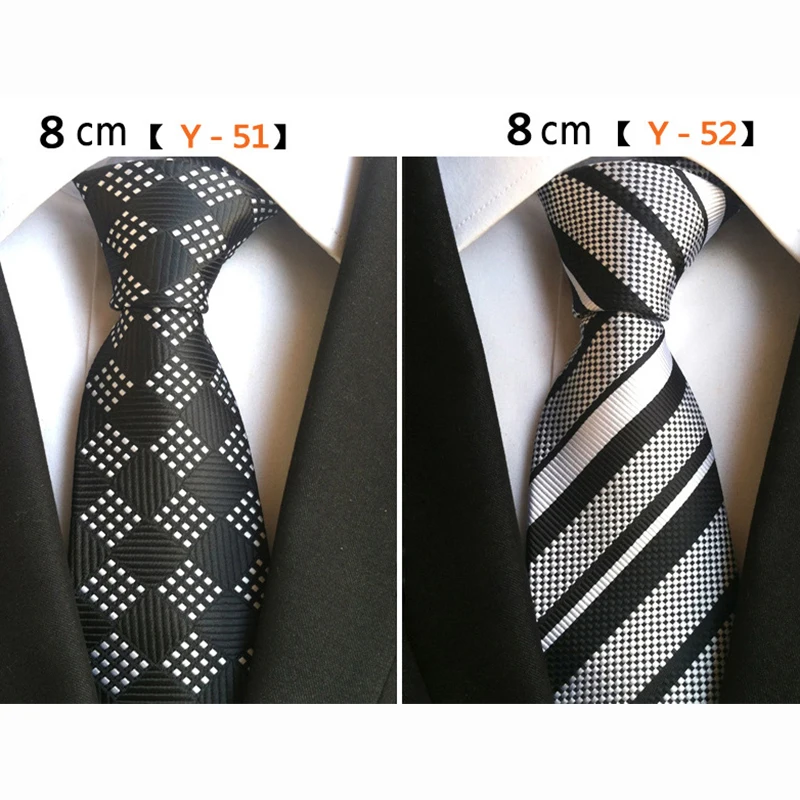 100 Styles Wholesale 8cm Silk Woven Jacquard Neckties Gravatas for Men Tie Wedding Formal Party Mens Neck Ties