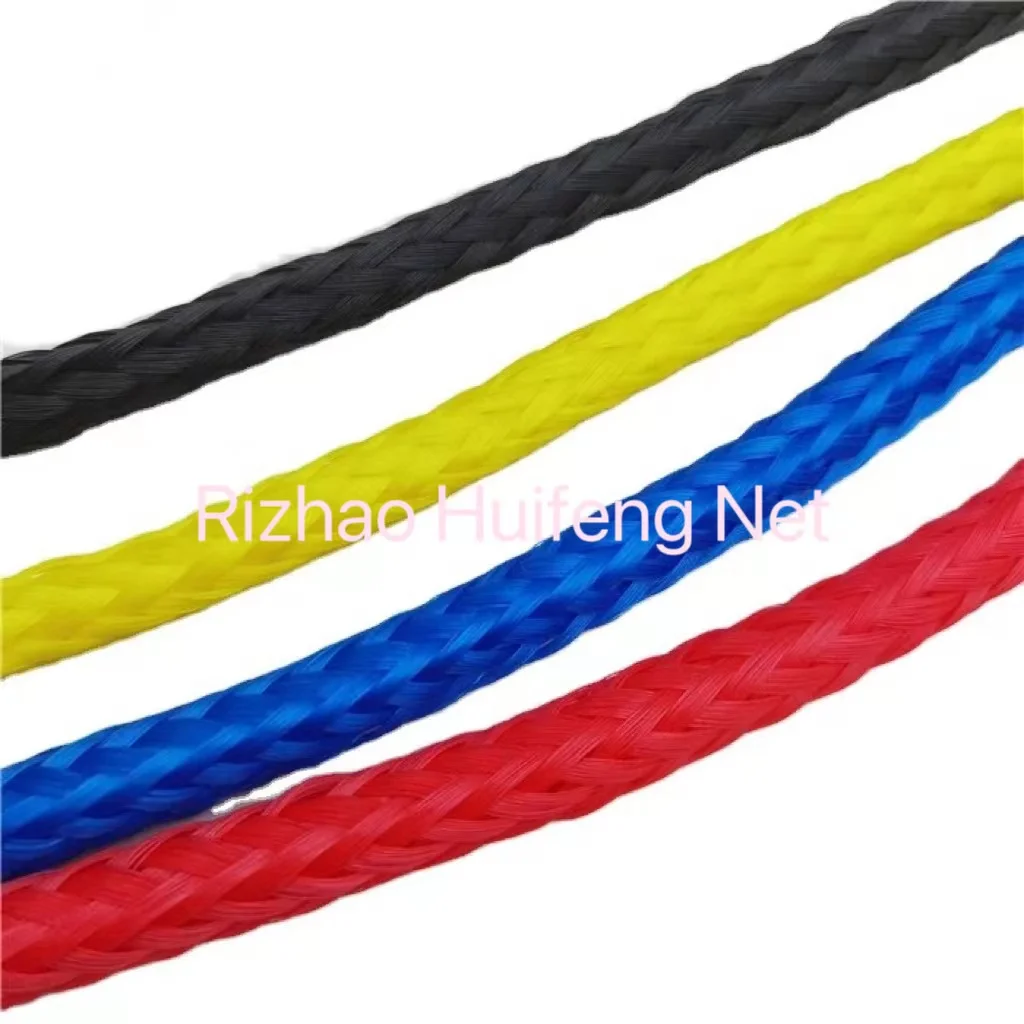 Braided Rope PE High density  polyethylene 8 strand 16 12 24 strand bolt rope net mooring  trawl net furling line
