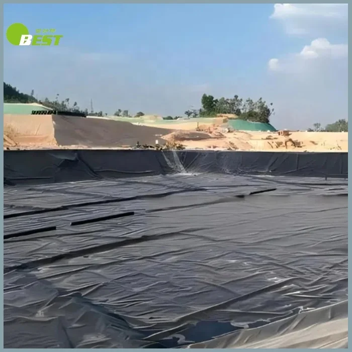 1.5 mm impermeable waterproofing liner hdpe geomembrane for landfill sewage and biogas pond anti-seepage membrane installation