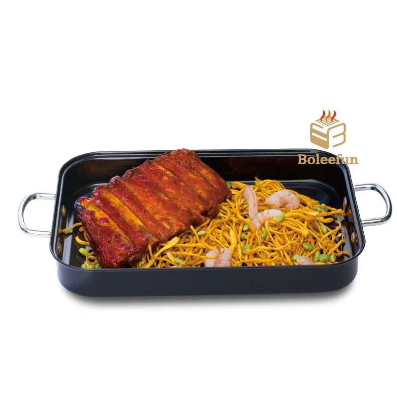 High quality best price kitchenware cooking pan cookware frying pan Bbq Accessories Non Stick Carbon Steel Bakeware Pan
