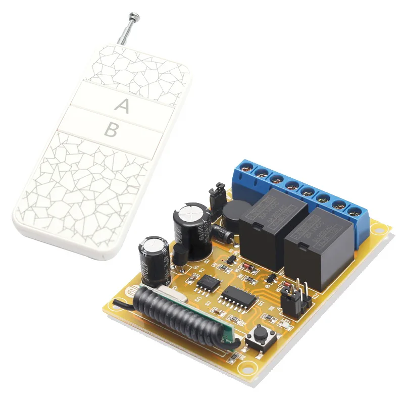 DC 12V 24V  433MHZ 2CH wireless remote motor control switch