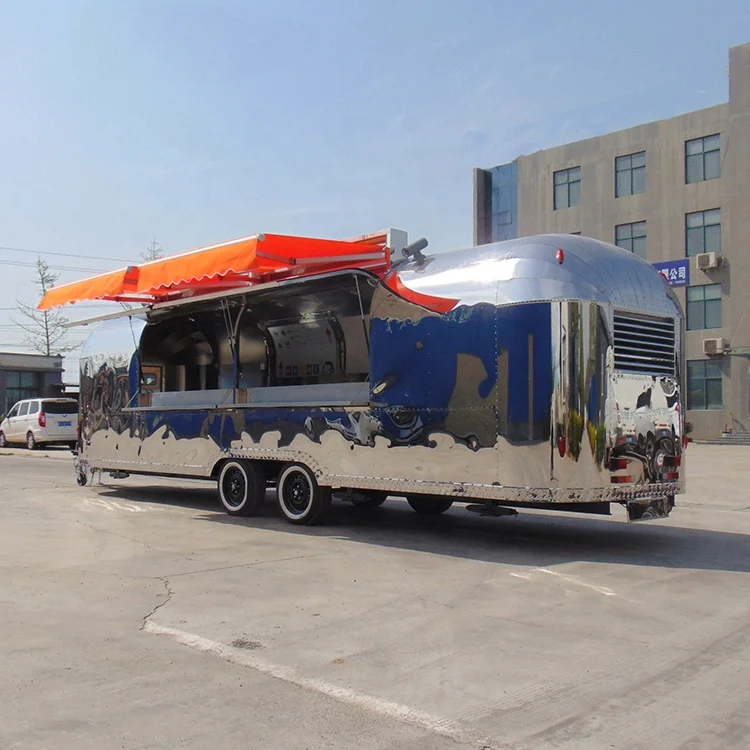  9 м длинные Лидер продаж мобильный фаст-фуд торговый Airstream автобус еда грузовик с прицепом для продажи