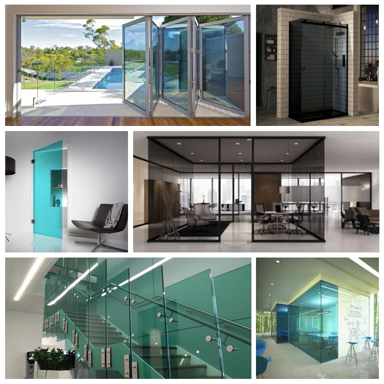 SUN Factory Price 5Mm Color Ocean Blue Smoke Dark Grey Brown Tinted Float Glas