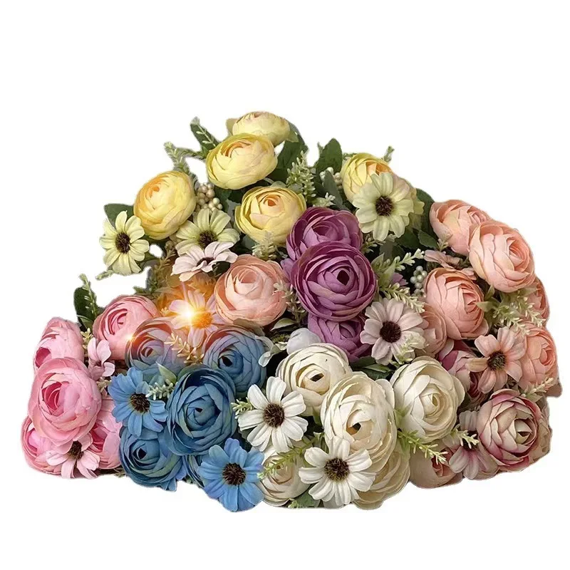 Hot Selling Artificial White Camellia Rose Flower With Real Touch For Events Decoration Wedding Home