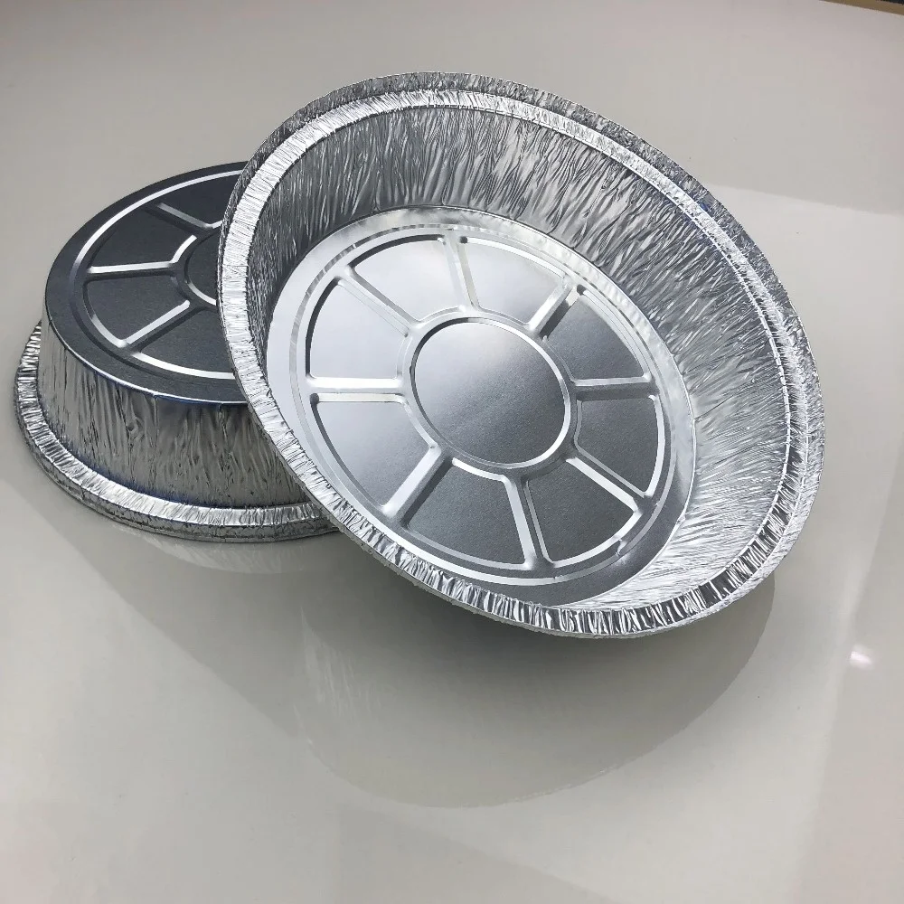 Круглый 9-дюймовый алюминиевый контейнер для пищевых продуктов 230*49 мм 1400 мл Большой Лоток выпечки торта из алюминиевой фольги жестяная