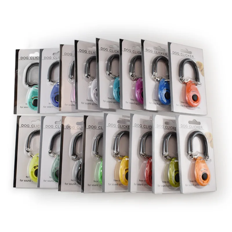 Custom Logo Dog Accessories Clicker Pet Training Supplies Dog Training Clicker With Wrist Strap