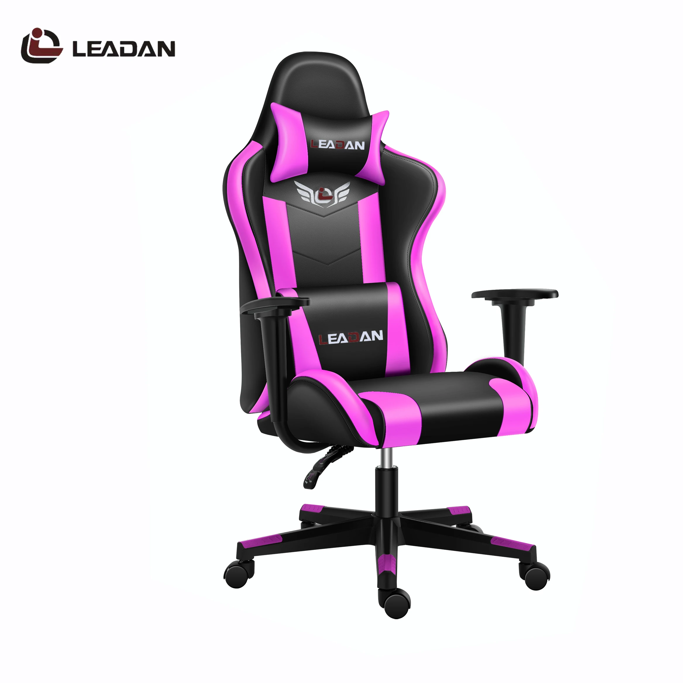 LEADAN pink scorpion rgb custom secret lab led massage game cheap chair scorpion white gaming chair racing rgb led pc computer