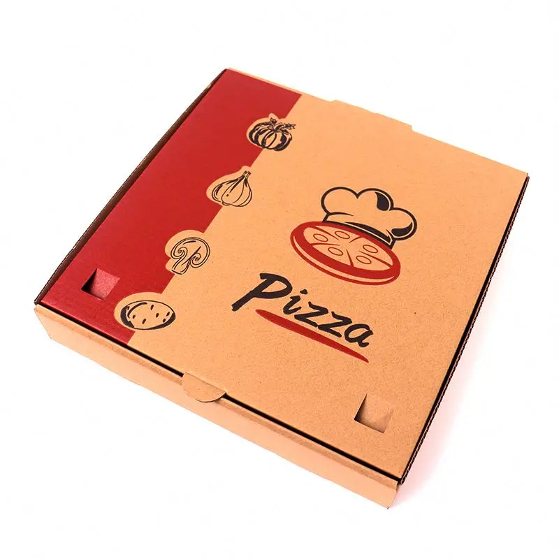 Wholesale Custom Big Pizza Packing Box Carton 6 8 10 12 14 18 Inches Pizza Box