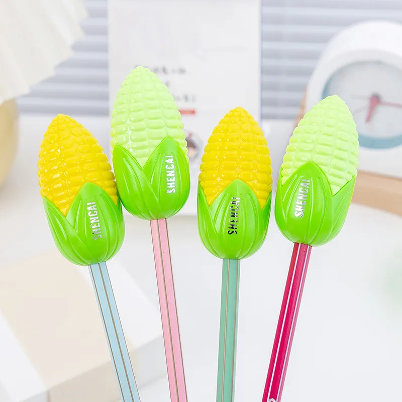 Promotional Gift School Stationery Kawaii Cute 3D Corn Shape Plastic Kids Student Pencil Sharpener