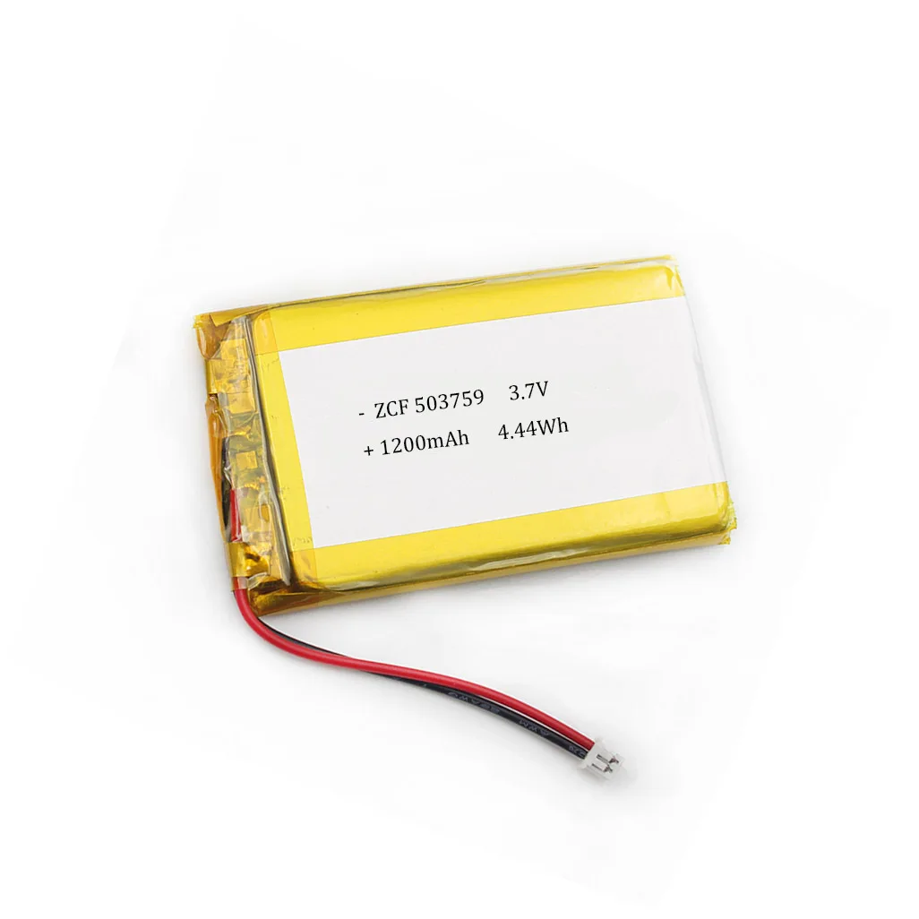 Wholesale Li-polymer battery 503759 3.7v 1200mah 3.7v 4.44Wh Battery