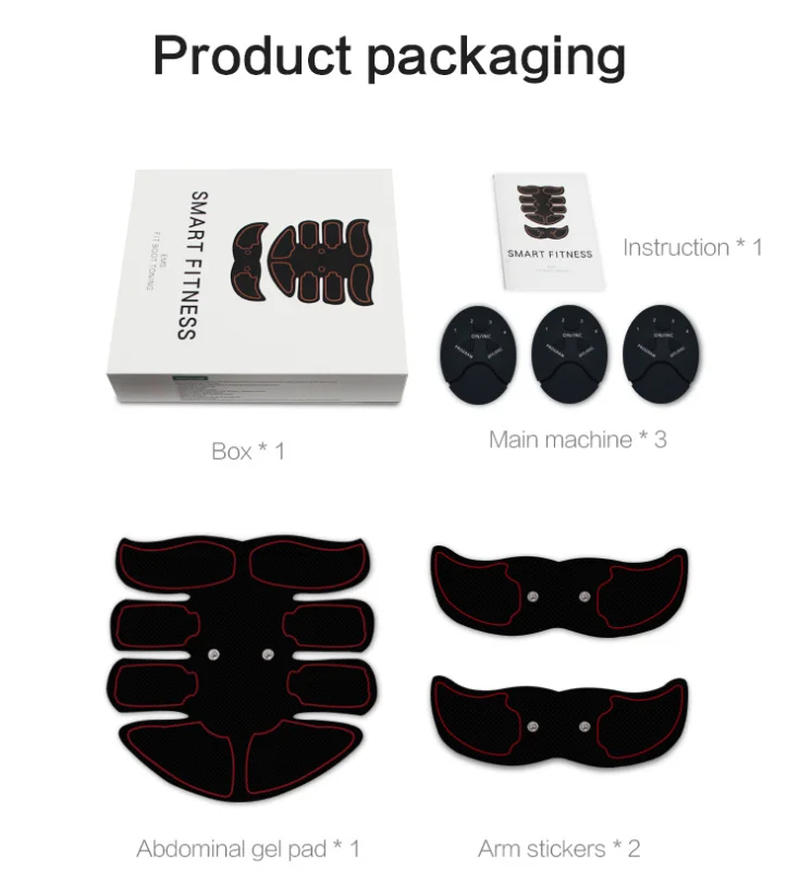 Gym Abdominal Muscle Stimulator Hip Trainer EMS Massage Fitness Equipment ABS Muscles Electro stimulator Toner Body Exercise