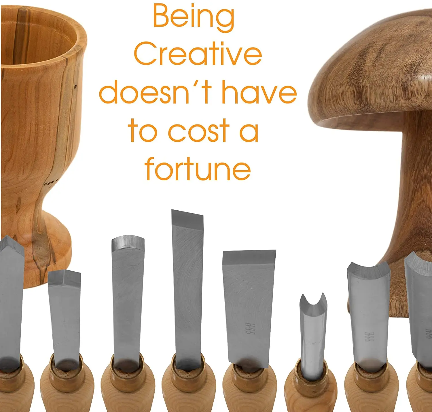 8 Piece Set HSS Woodworking Lathe Chisel Set For Wood Turning