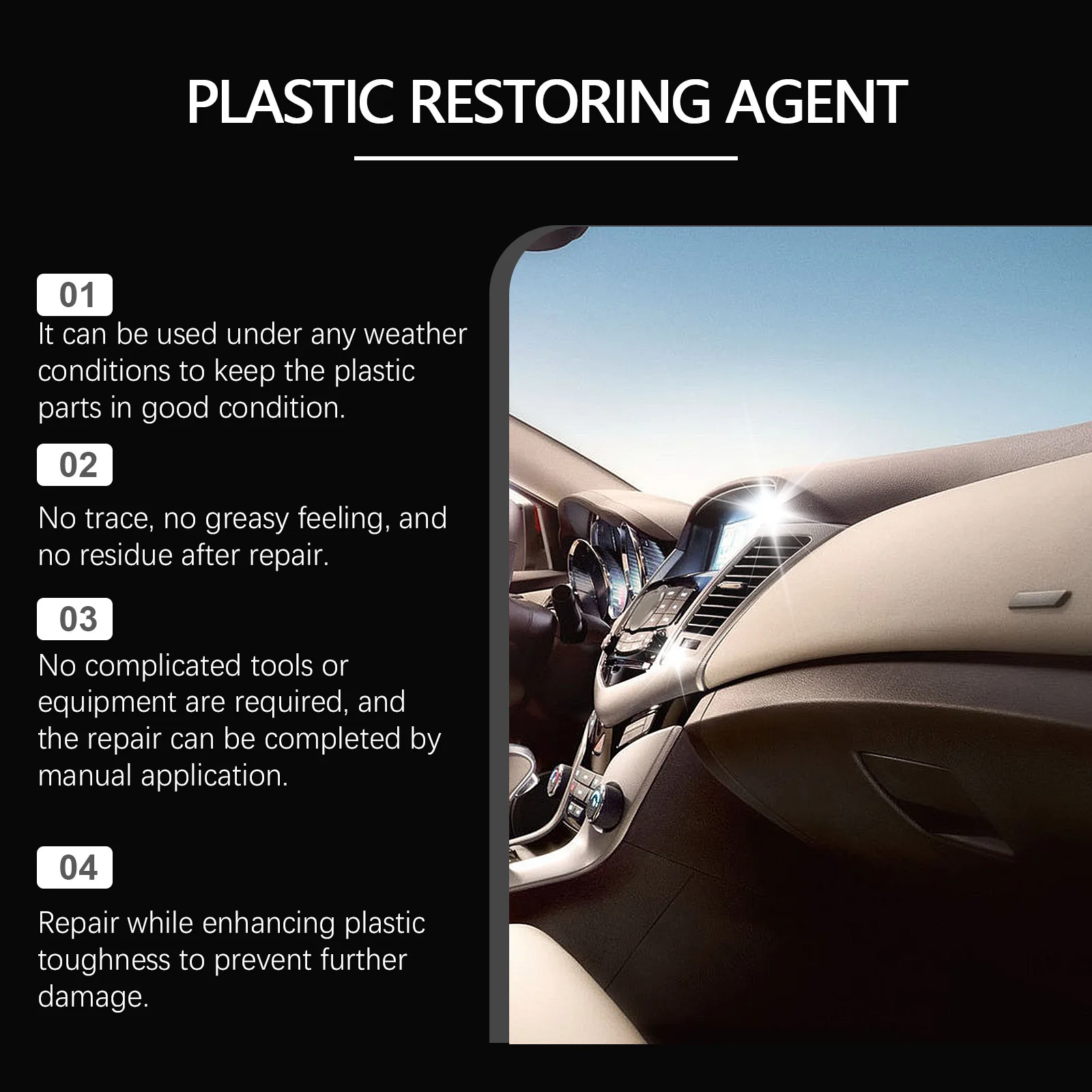 Bestselling Homonth car interior cleaning stain removal refurbishment glossy repair scratch repair car Plastic Restoration Agent