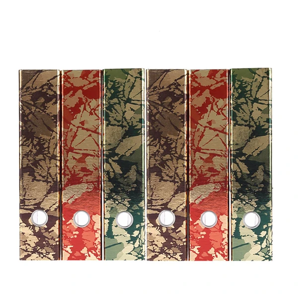 File Folder A4/FC Size 2inch 3inch marble lever arch file Customized With Logo paper material with lock office stationery