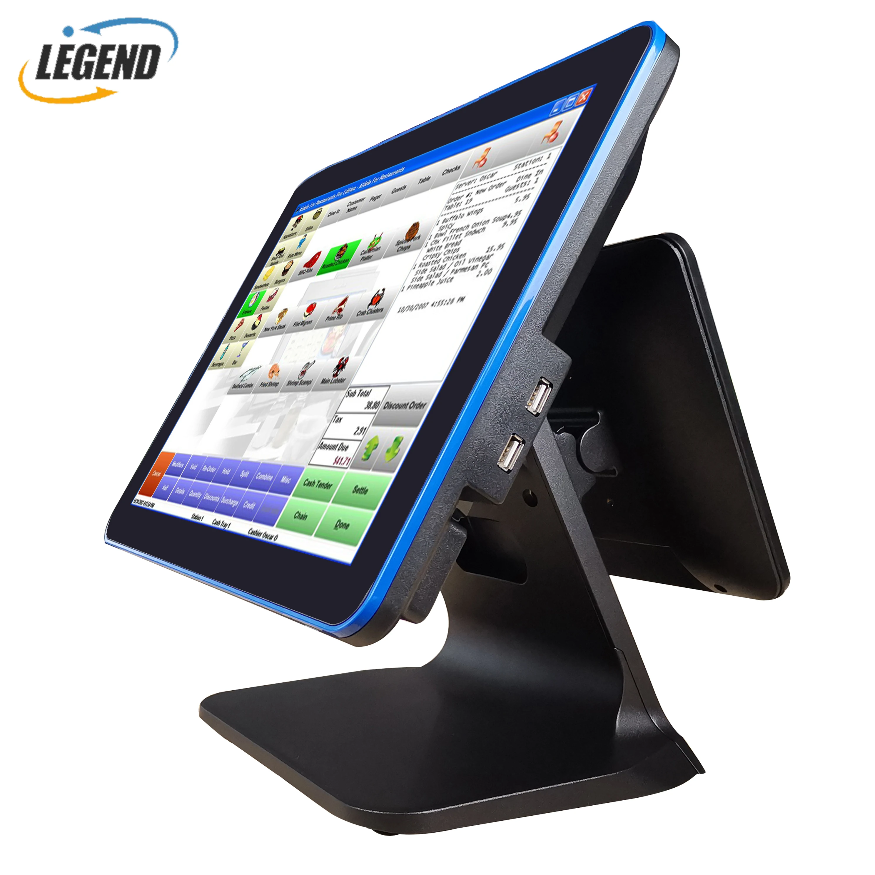 POS 15 дюймов + 9 7 сенсорный экран POS-терминал
