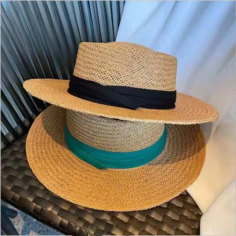 Шляпа женская пляжная складная, Повседневная Панама, модный головной убор для отдыха на открытом воздухе, солнцезащитный козырек, летняя, 2021