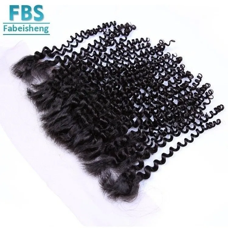 
FBS 2020 Transparent HD Lace Closure Virgin Brazilian Cuticle Aligned Human Hair With Baby Hair deep curly 