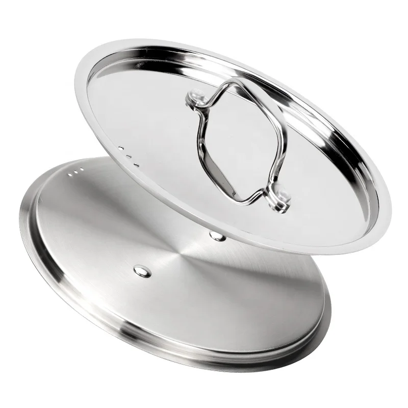 Best Selling Luxury Cookware Induction Frypan 3-Ply Stainless Steel Frying Pan With Hammered Design