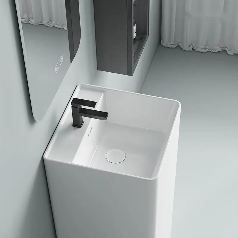 Modern Bathroom Suites Sanitary Ware Wc Ceramic One Piece Commode Basin P-trap Toilet Bowl Toilet Set with Free Standing Basin