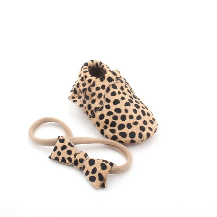 Custom Pattern Cute Hair Bands Baby Fringe Shoes Moccasins