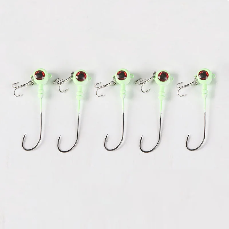 Fishing round ball shape Lead head Jig Barbed   5.5g 6.5g 7.5g 8.5g 10g Hook slow Jigging fishing