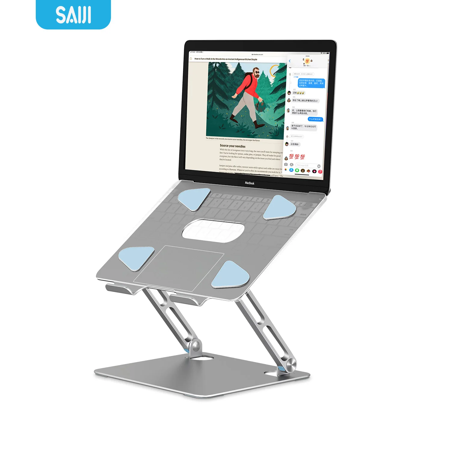 XGear wholesale Laptop Stand for desk adjustable aluminum metal computer desk portable stand riser