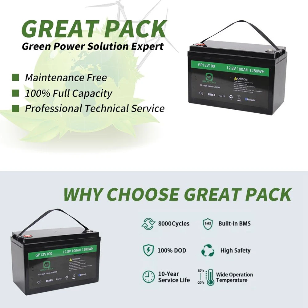 EU Stock Lithium 10kw 48V Solar Battery 12V 200Ah Home Energy Storage Batteries 400Ah 100Ah 24V LiFePo4 Battery