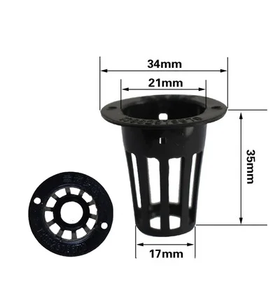 2022 Hot Sale Black White Planting Aquaponics Plastic Hydroponic Net Mesh Pot