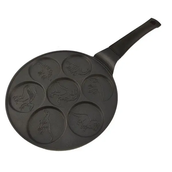 HOT SELL PRACTICAL  ALUMINUM BLACK Non-stick DINOSAURS FRYING PAN pancake pan Pancake Maker