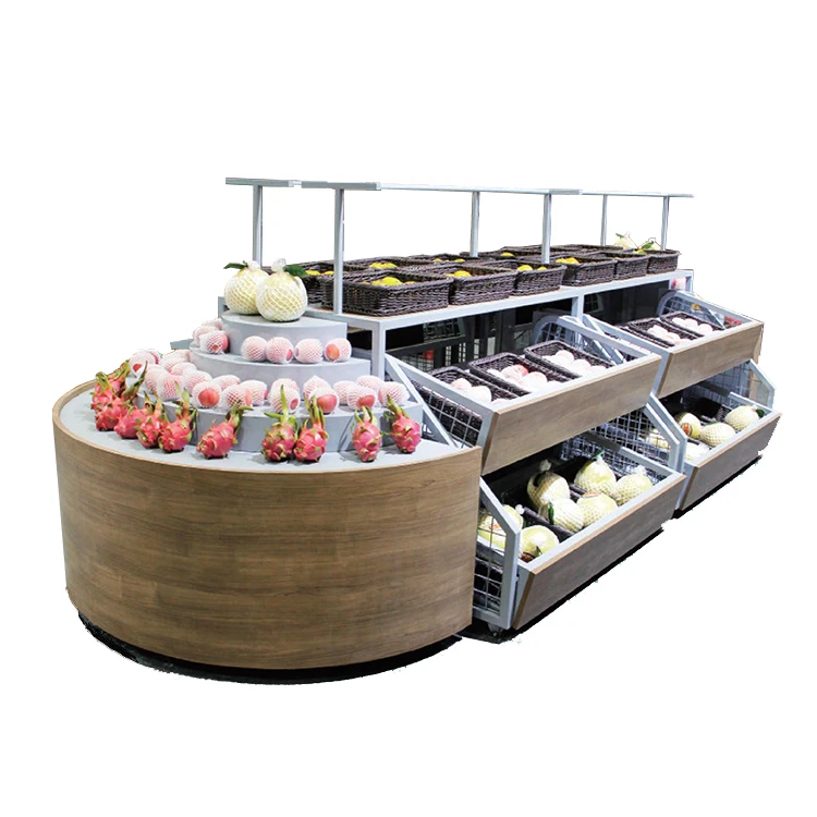 High Quality Grocery Convenience Store Supermarket Fruit Vegetable Display Stand Shelf