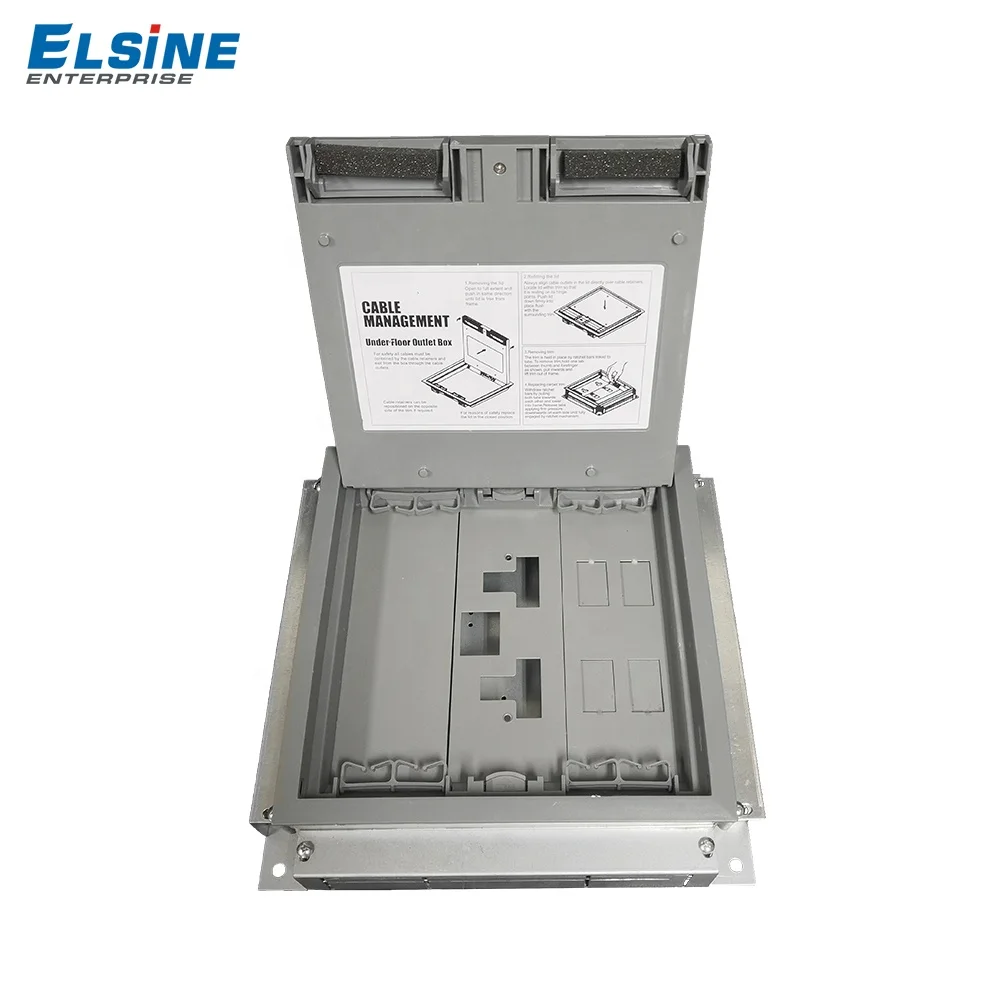 RJ45 And 2 gang 13A Sockets Plates waterproof electrical raised floor underground service box