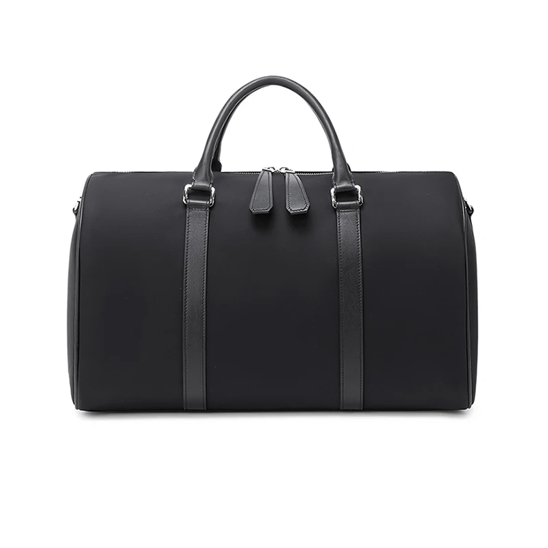 Guangzhou bsci manufacturer custom vintage leather travel duffle bag for men