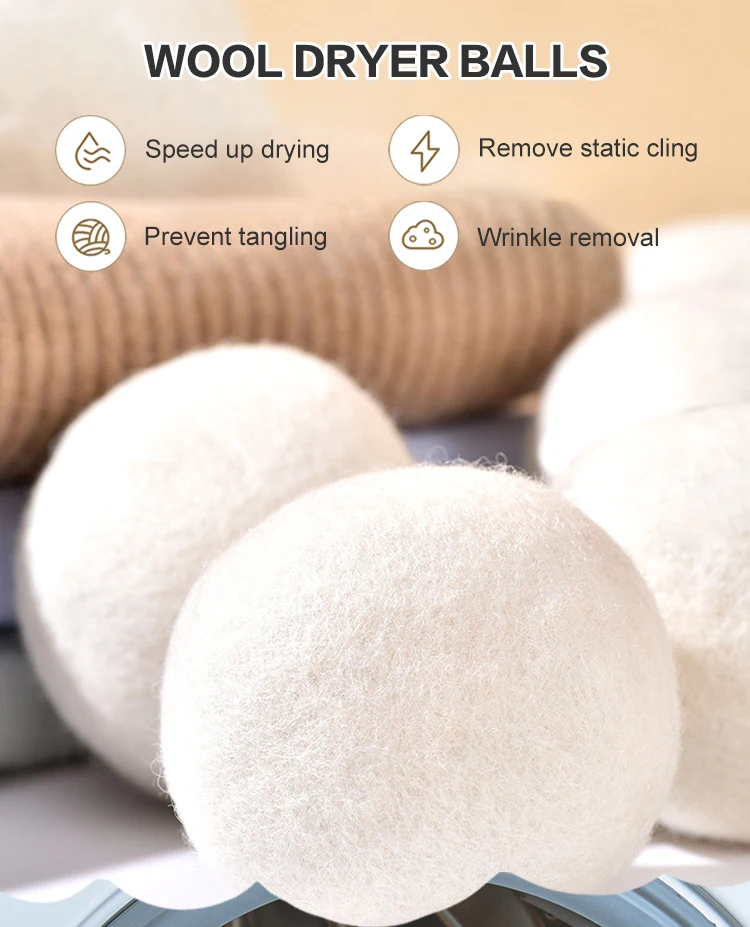 New Zealand Dryer Wool Felt Balls Organic Natural Fabric Softener Reusable XL 100% Handmade Wool Dryer Balls
