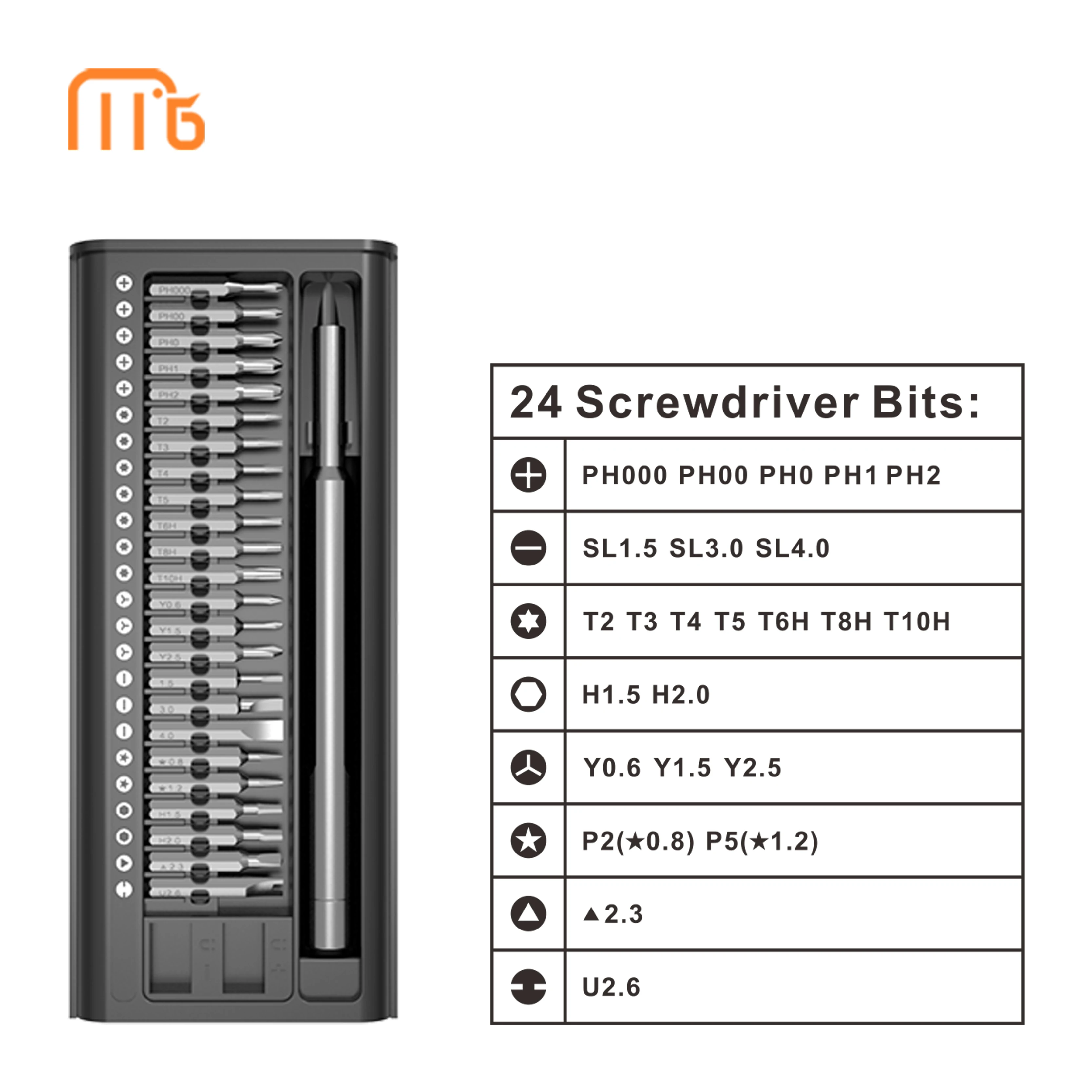 Hot Sale 26 in 1 DIY Screwdriver Tool Set Mobail Repairing Tools Professional MingTu Screwdriver for xiaomi iphone