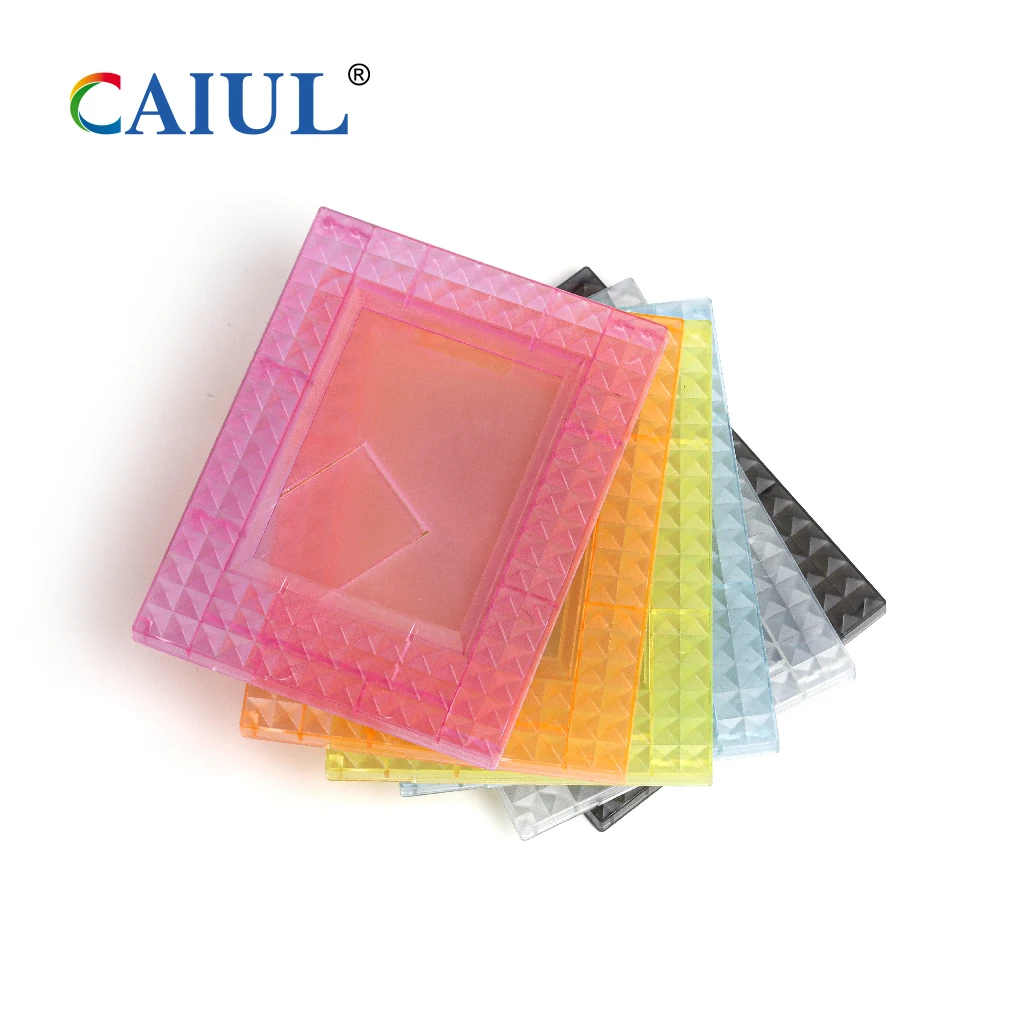 Wholesale 3inch ABS Colorful Transparent Photo Frame Sublimation Birthday Photo Frames Christmas  for Instax mini Picture Frame