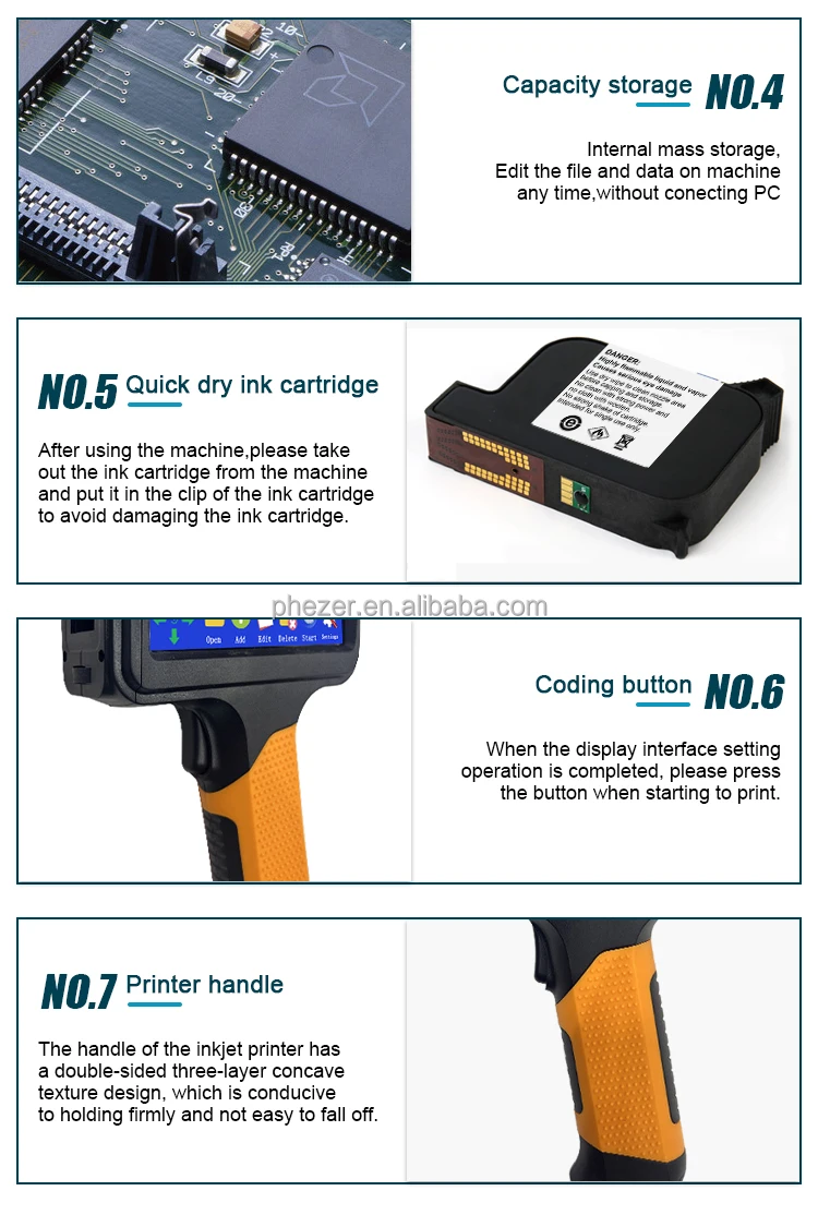 Industrial DCJET Expiry Date High Resolution portable mini Batch Code TIJ Inkjet Printer For paper metal plastic wood cotton