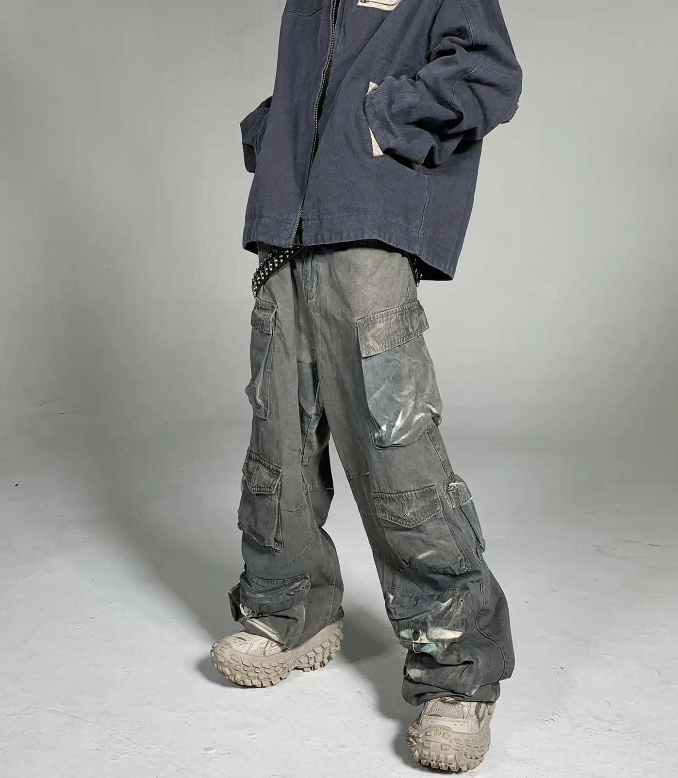 Oversize For Work Rip Stop Supplier Sky Blue Fit Camo Preloved American Techwear Gems Trending Tactical Men Slim Cargo Pants