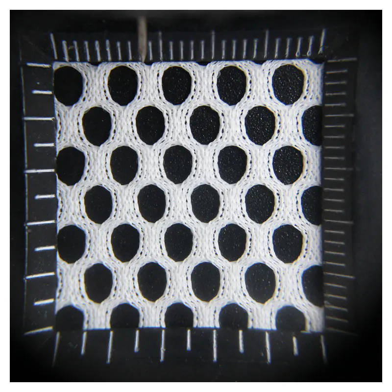 Proffesion Fine Holes Warp Knitted White 100% Polyester Net Mesh Fabric For Shoes