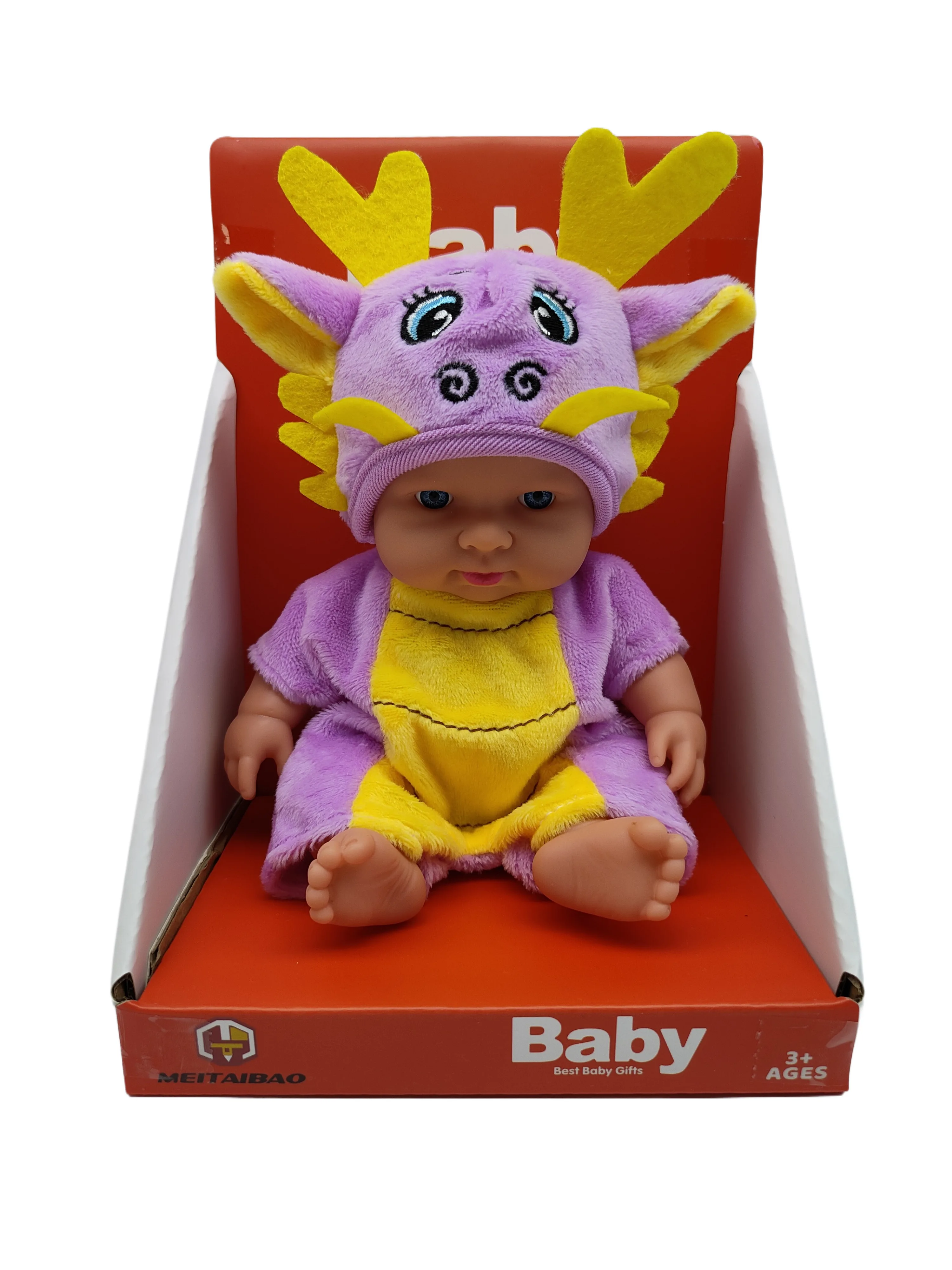 Custom 10 Inch Vinyl Reborn Doll Lifelike Baby Doll for Kids Soft Mini Cartoon Toy Unisex for Girls and Boys