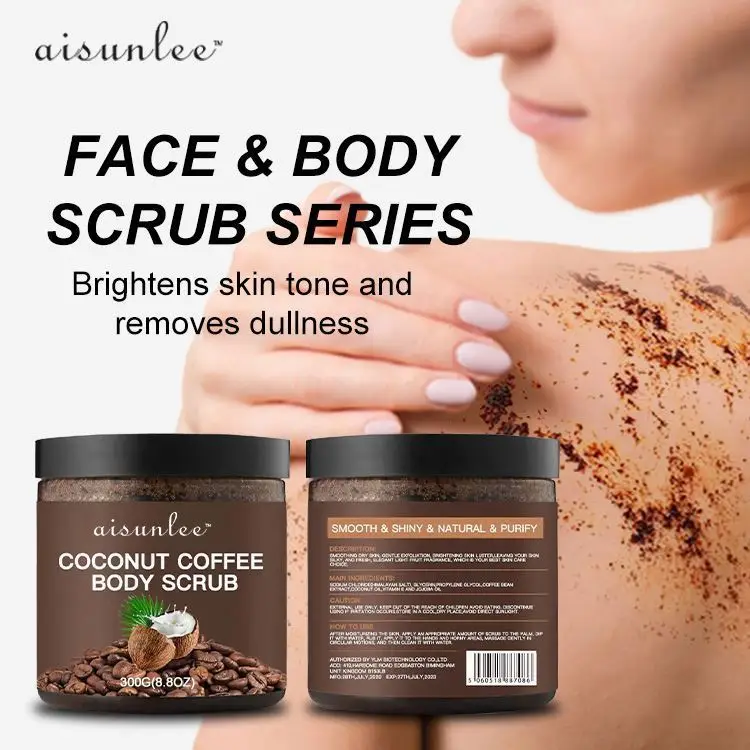 Whitening coffee Body Scrub natural organic brightening scented Deep Cleansing