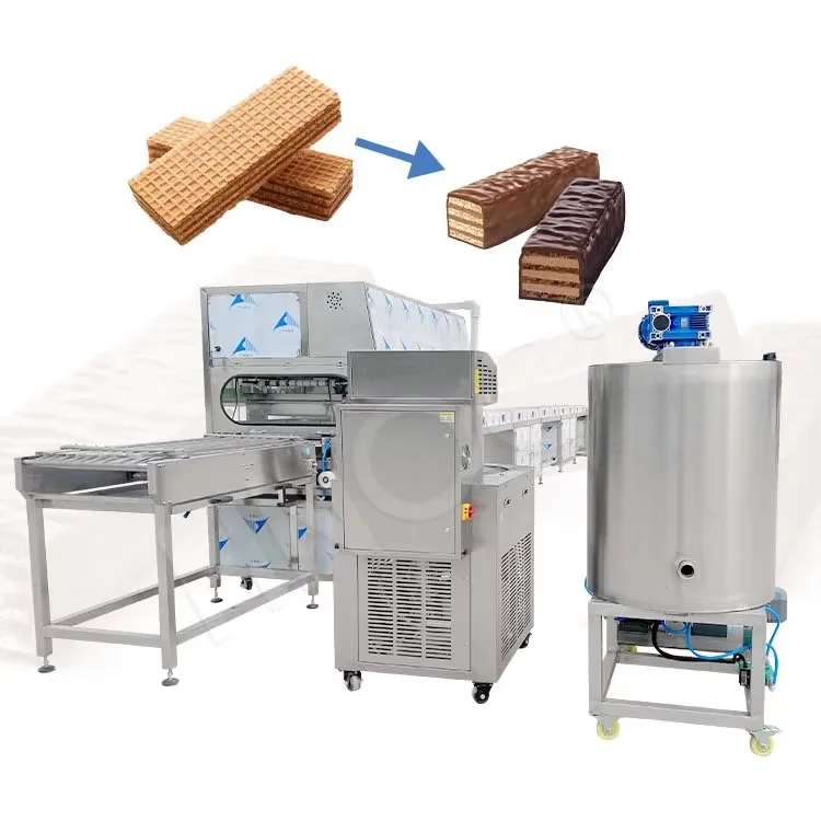 HNOC Chocolate Biscuit Enrobe Belt Cooling Tunnel Dip Donut Date Coating Line with Chocolate